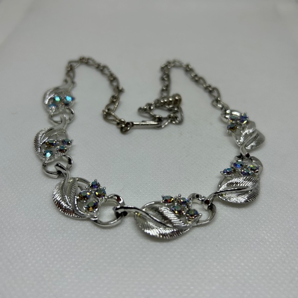 Vintage signed Star choker aurora borealis crystal Necklace - Picture 3 of 4